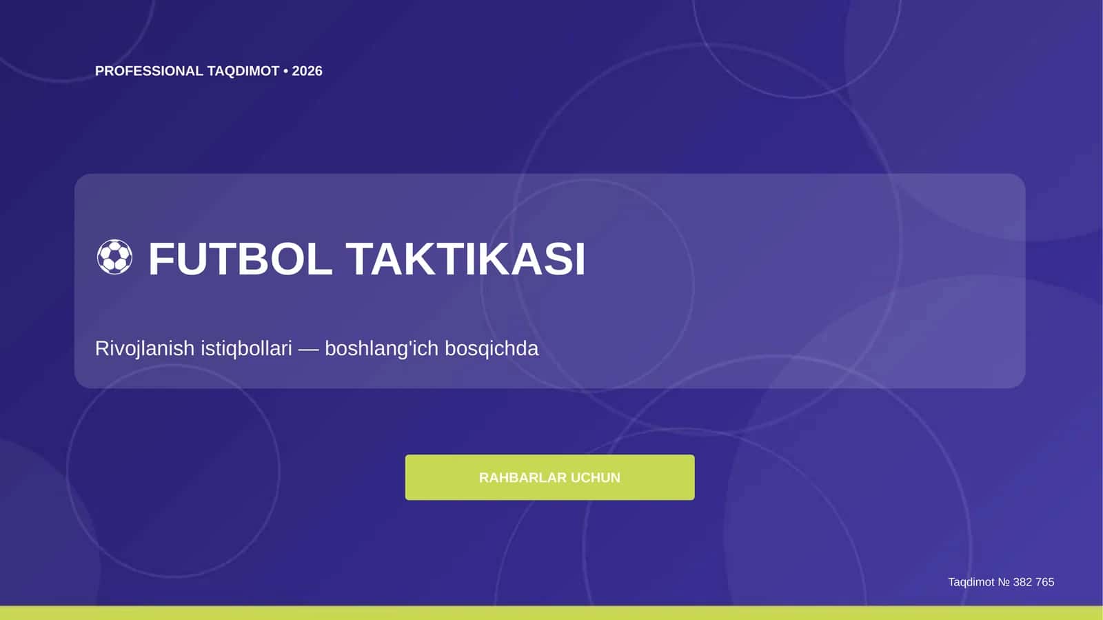 Futbol taktikasi: rivojlanish istiqbollari (boshlang'ich bosqichda) [rahbarlar uchun] 1