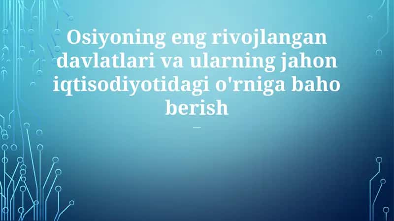 Okeaniyadagi eng rivojlangan davlatlar 1