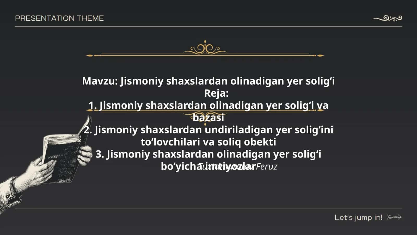 Jismoniy shaxslardan olinadigan yer soligʻi 1