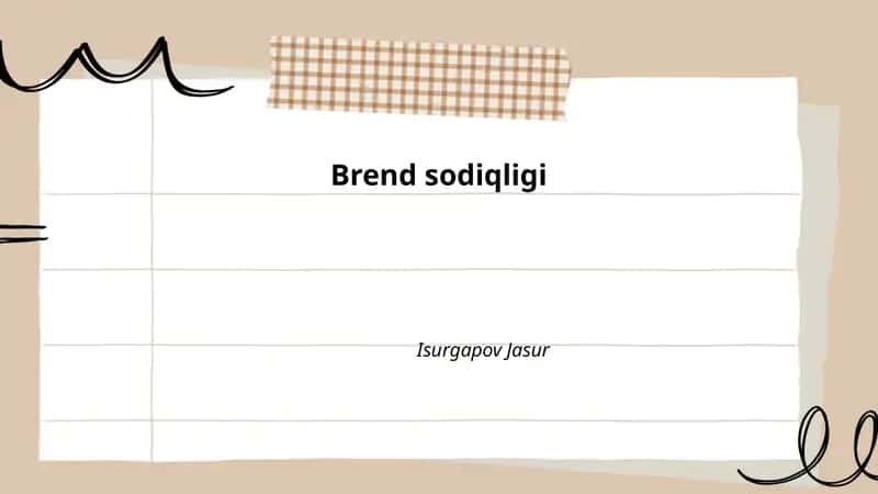 Brend Sodiqligi 1