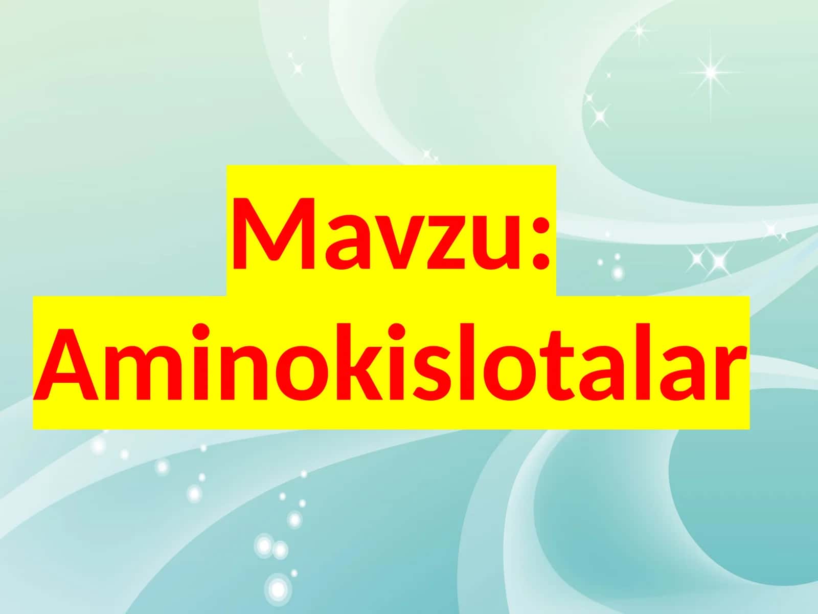 Aminokislotalar 1
