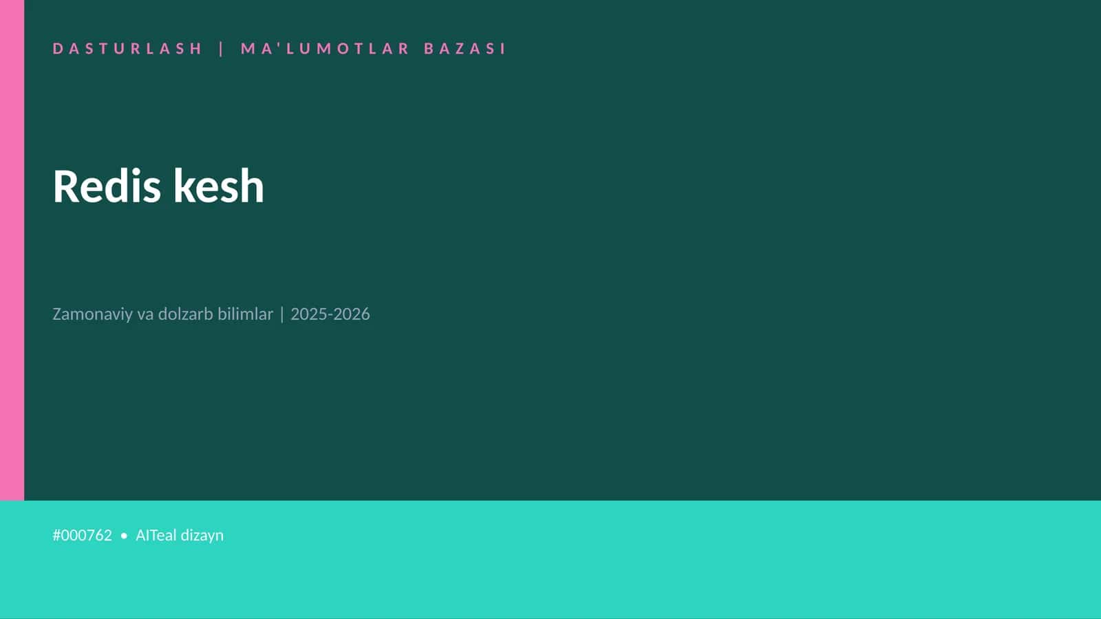 Redis kesh 1