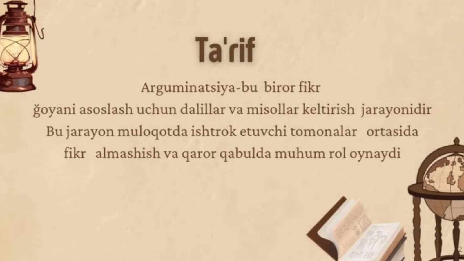 Argumintatsiya tushunchasi 1