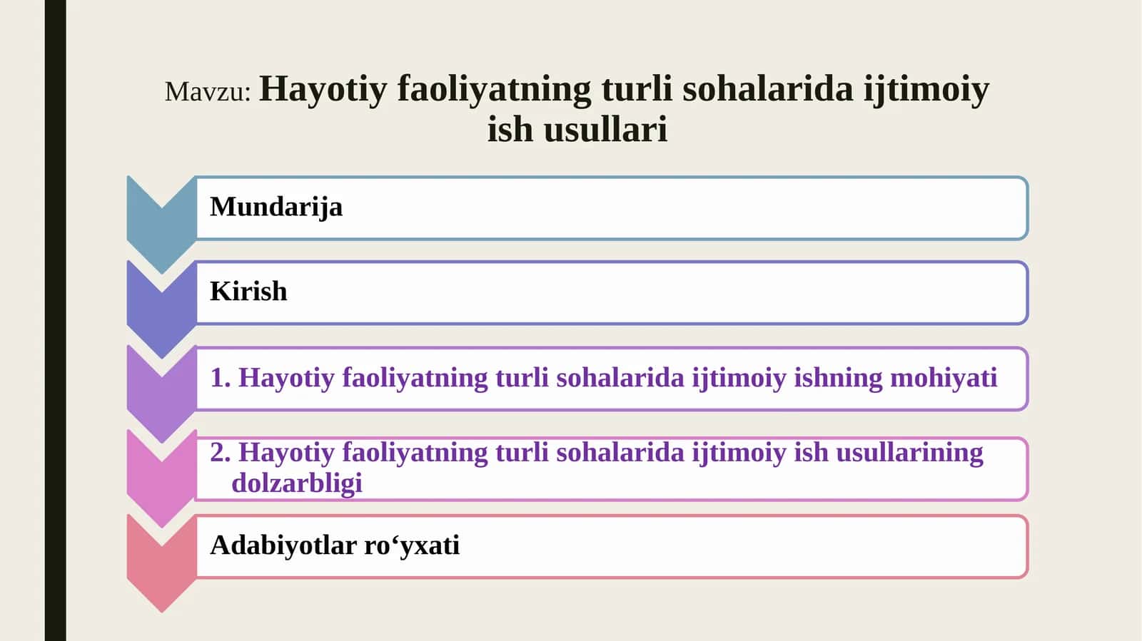 Hayotiy faoliyatning turli sohalarida ijtimoiy ish usullari 1