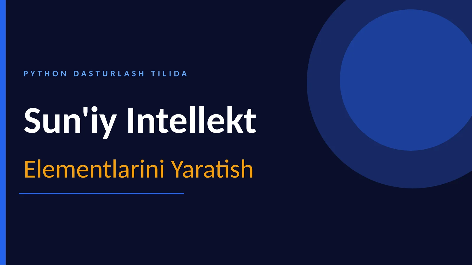 PYTHON DASTURLASH TILIDA 1