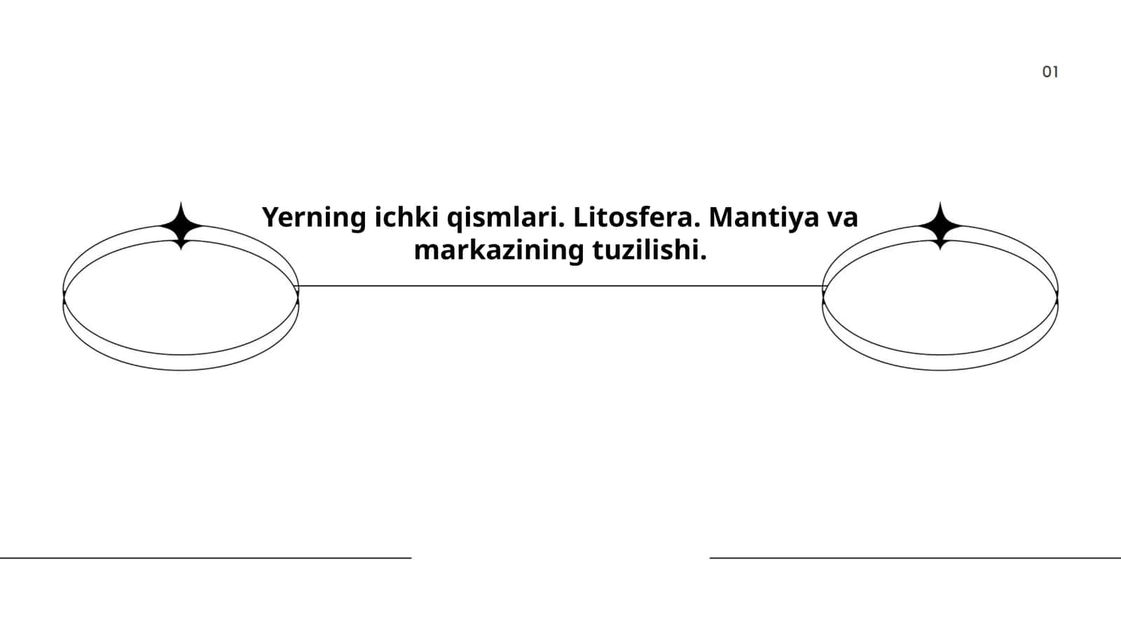 Yerning ichki qismlari. Litosfera. Mantiya va markazining tuzilishi 1