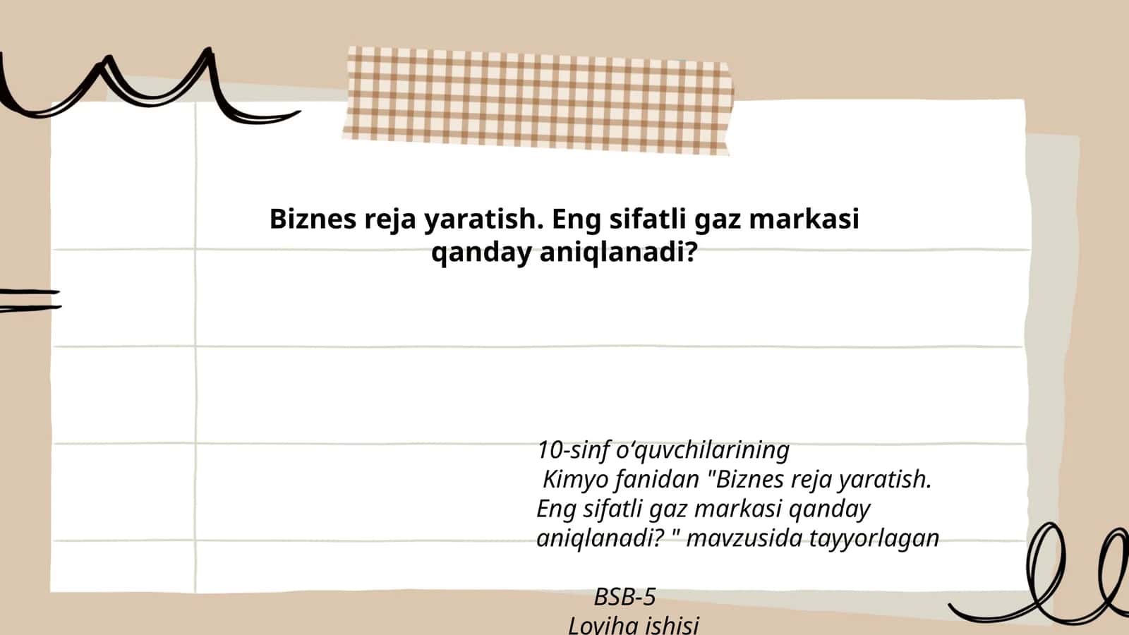 Biznes reja yaratish. Eng sifatli gaz markasi qanday aniqlanadi? 1