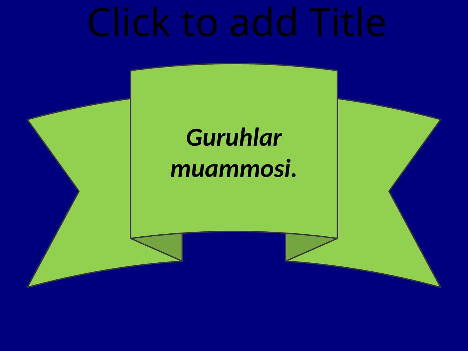 Guruhlar muammosi 1