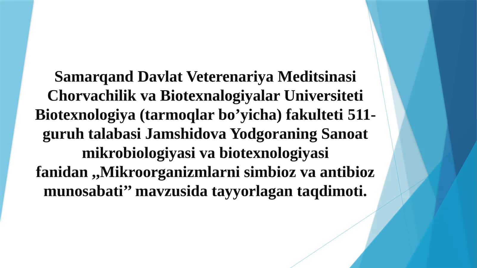 Mikroorganizmlarni simbioz va antibioz munosabati 1