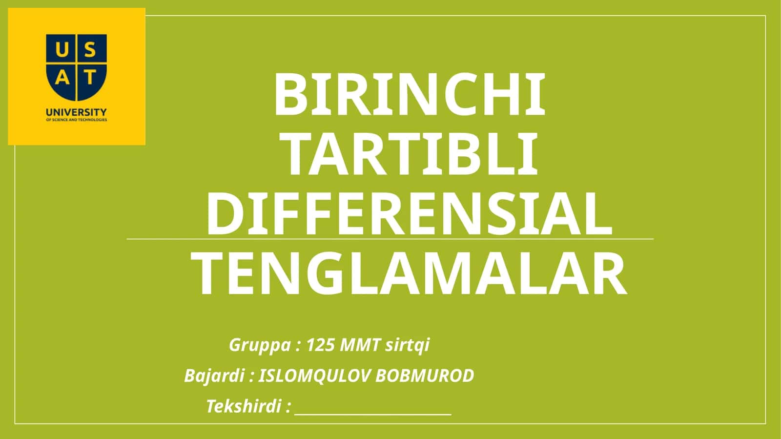 BirinchitartiblidifferensialTenglamalar 1
