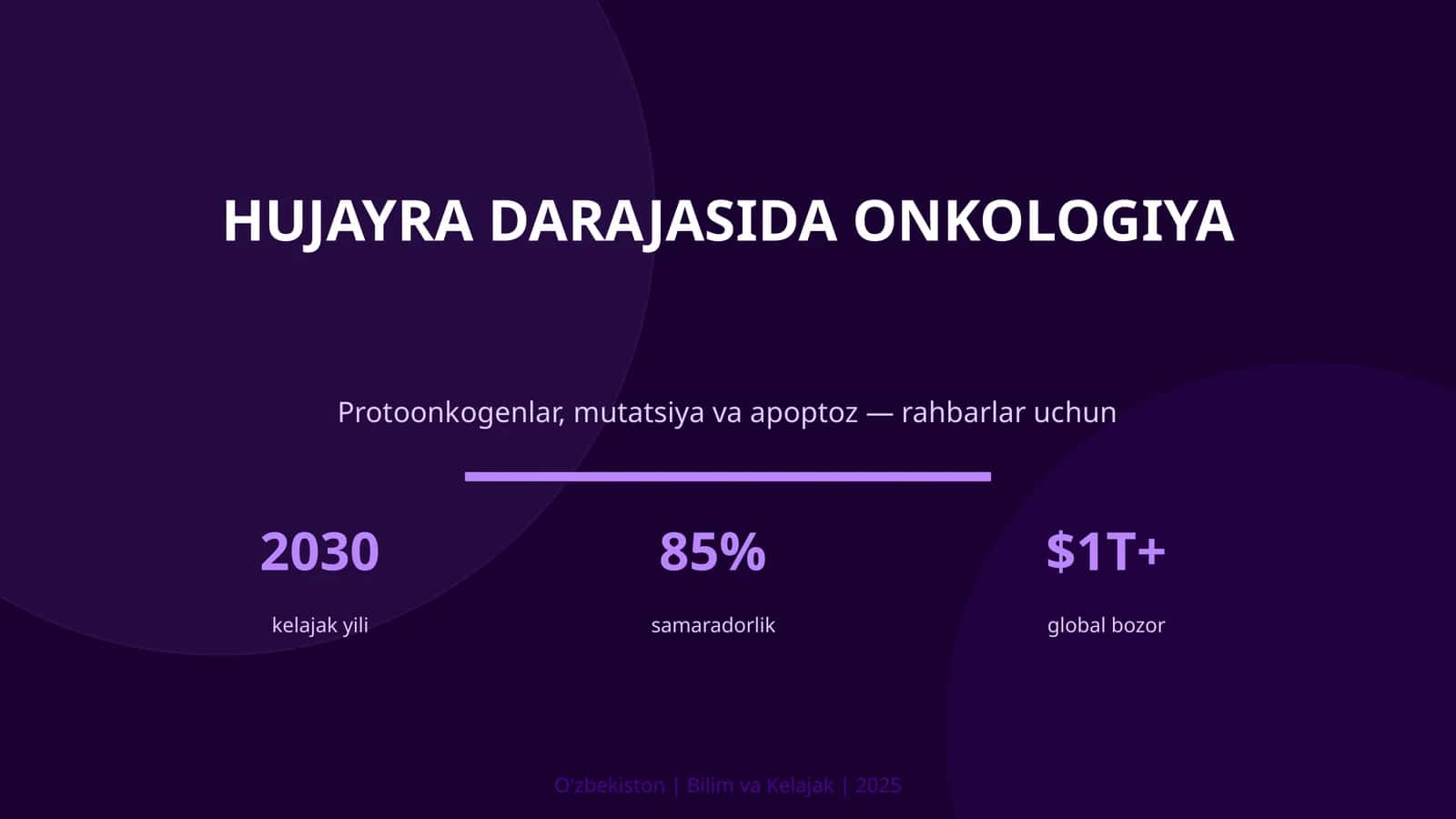 Hujayra darajasida onkologiya 1