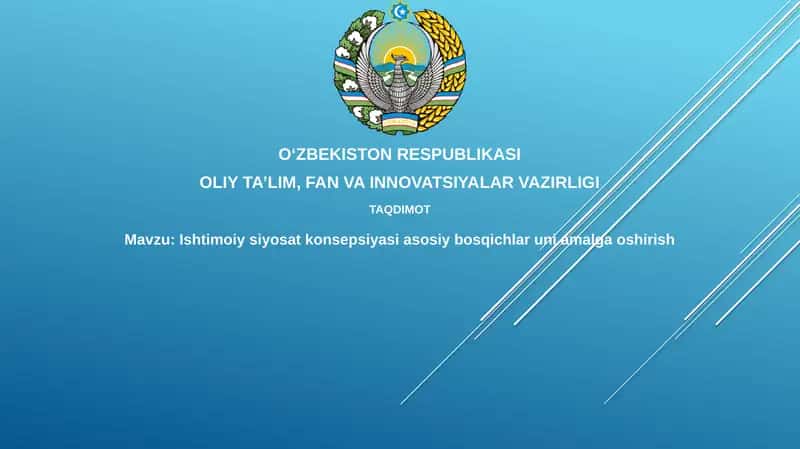 Ishtimoiy siyosat konsepsiyasi asosiy bosqichlari 1