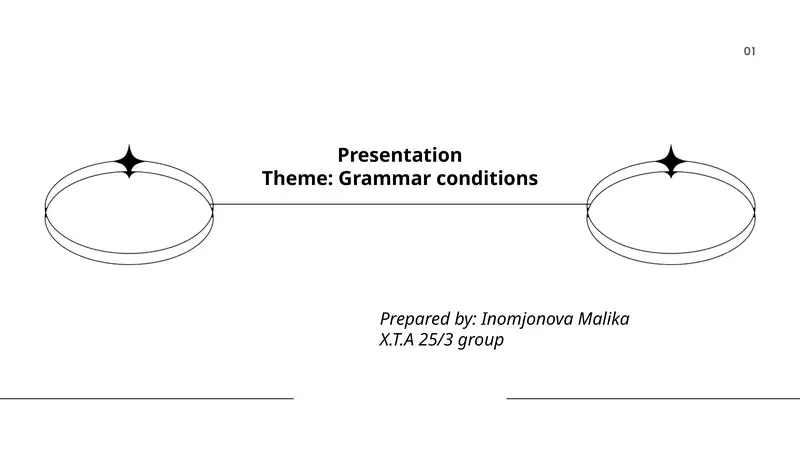 Grammar conditions Presentation 1
