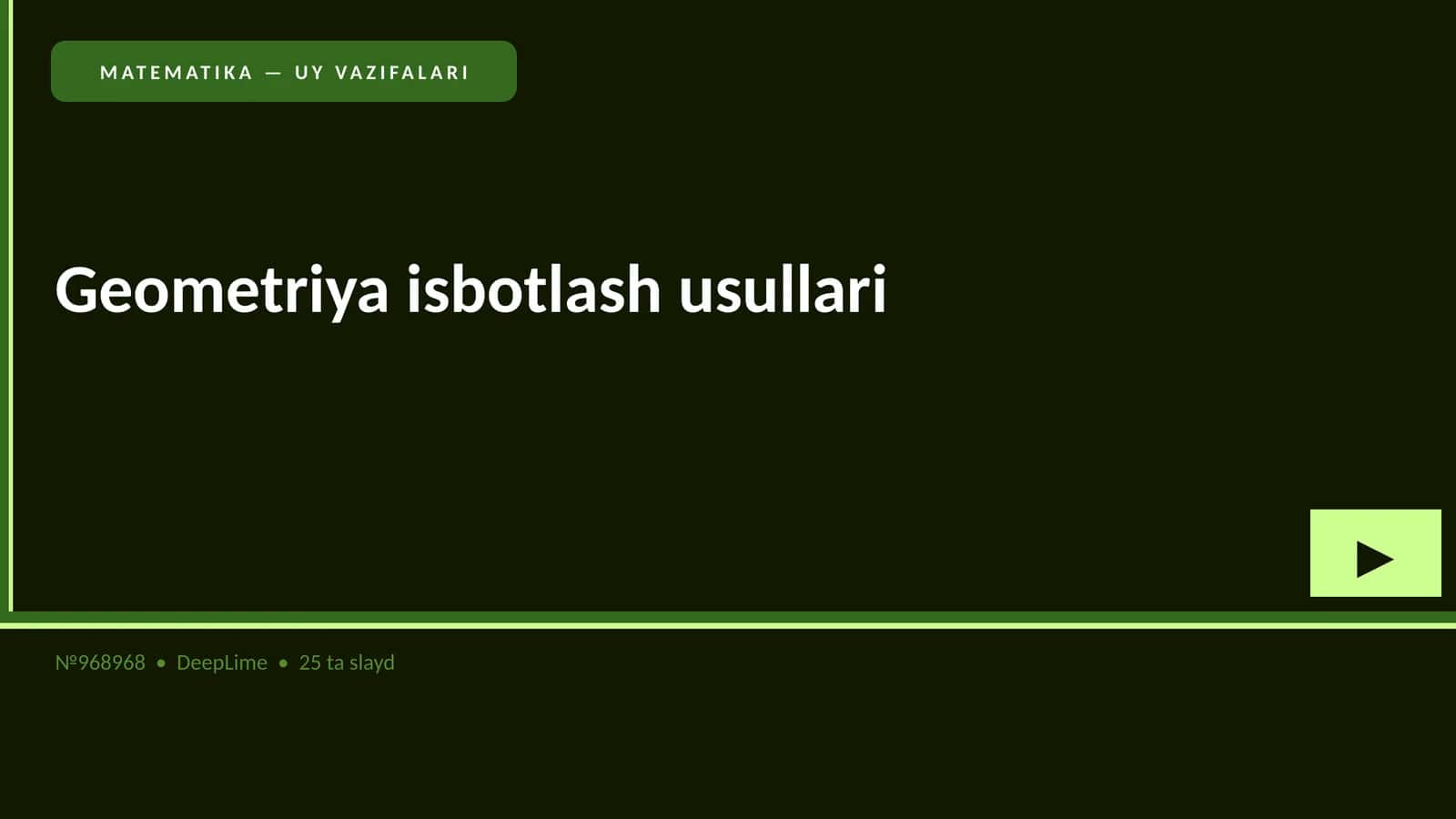 Geometriya isbotlash usullari 1