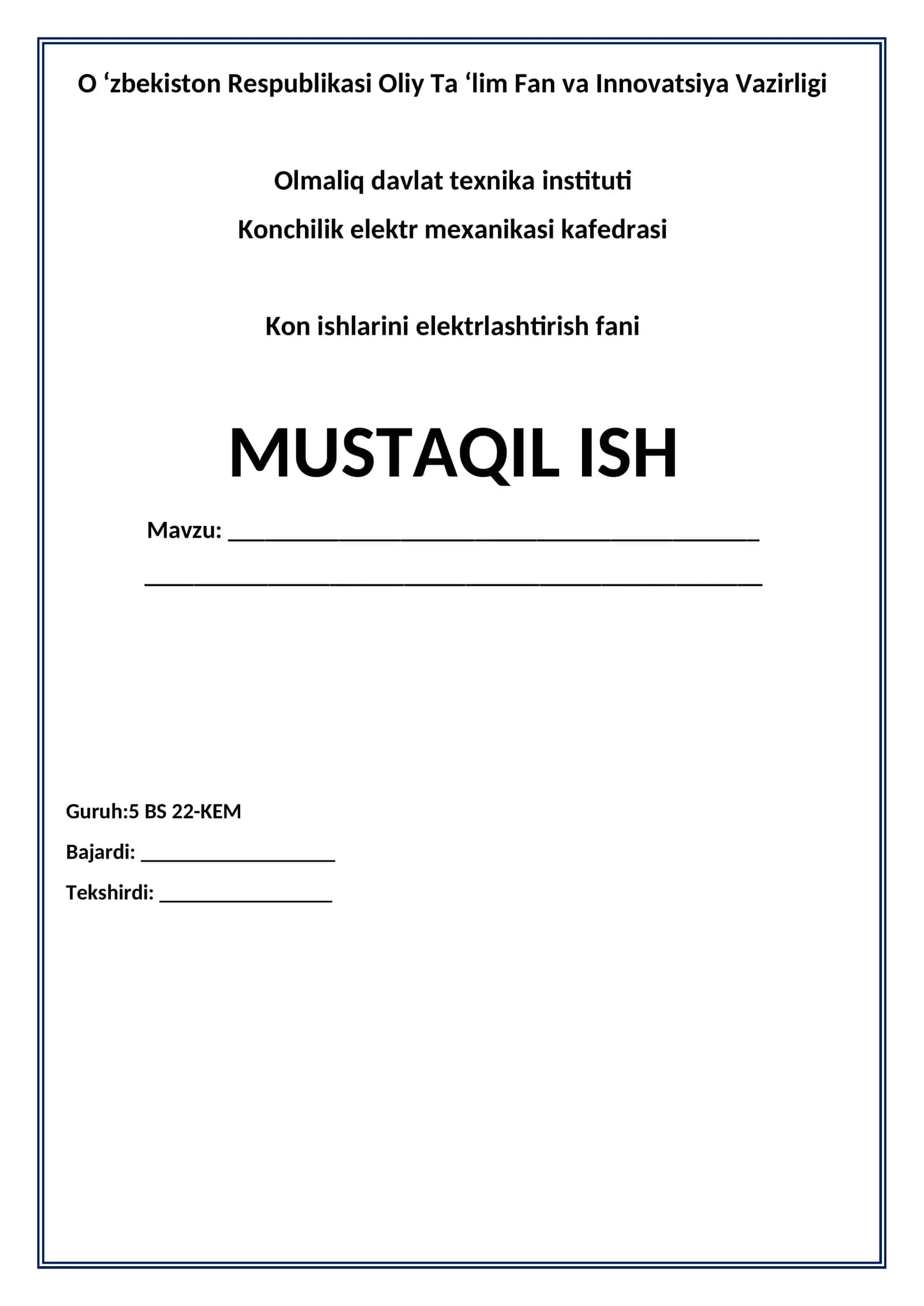 Kon korxonalari elektr ta’minotida qisqa tutashuvlar 1