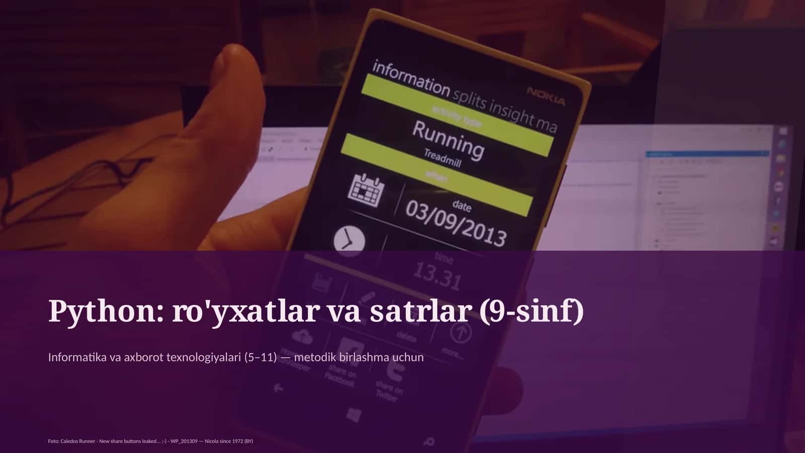 Python: ro'yxatlar va satrlar (9-sinf) 2