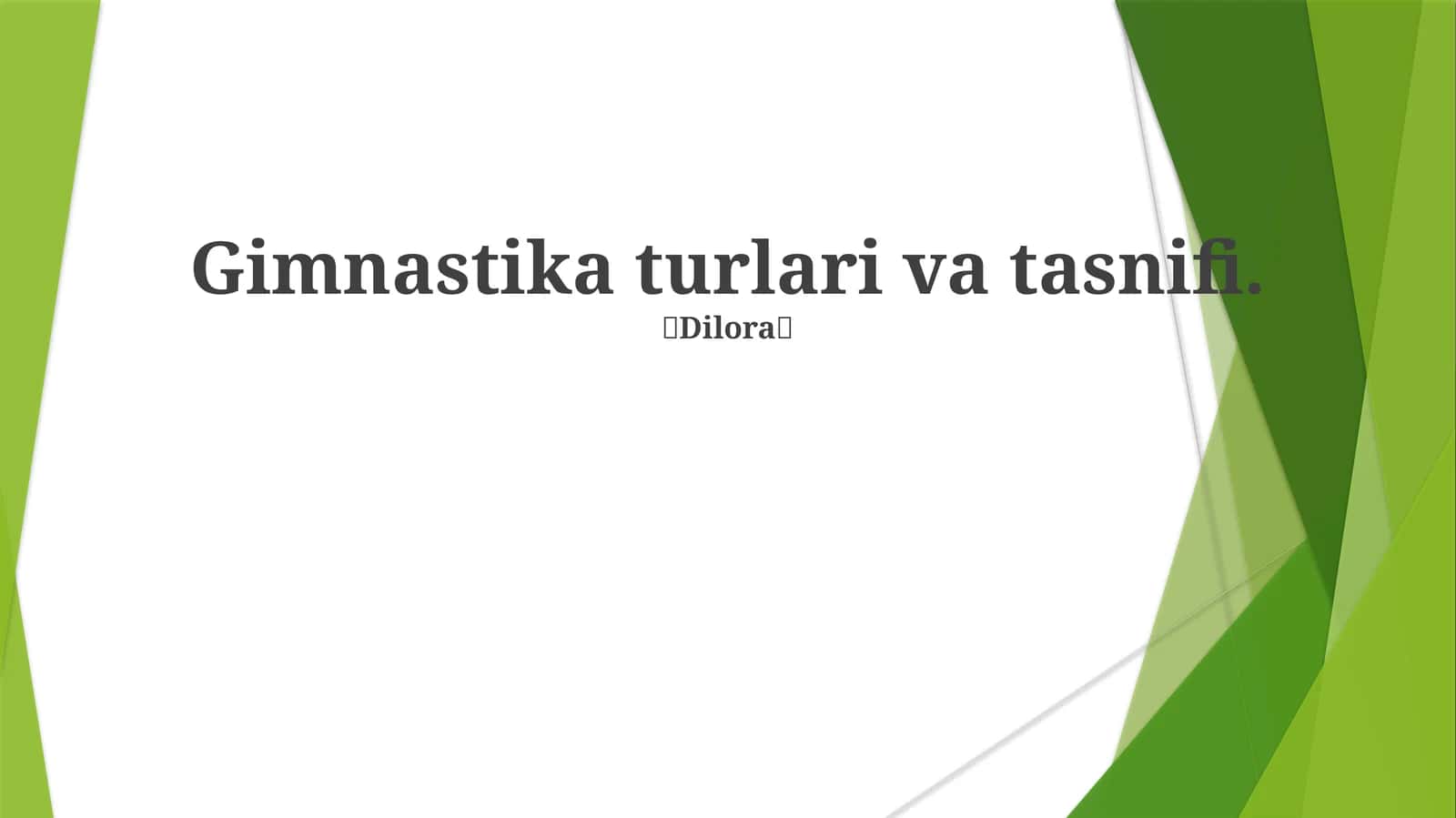 Gimnastika turlari va tasnifi 1