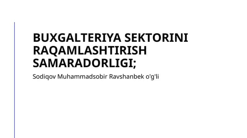 Raqamli texnologiyalar va buxgalteriya 1