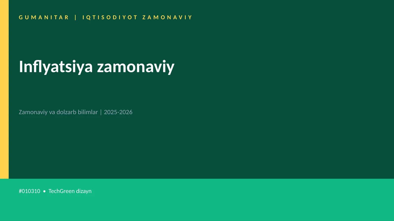 Inflyatsiya zamonaviy 1