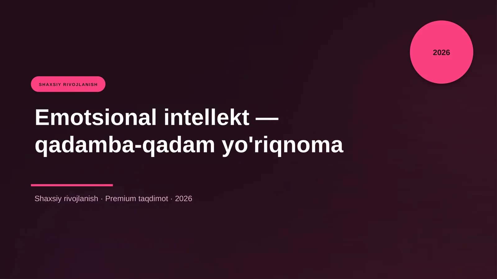 Emotsional intellekt — qadamba-qadam yo'riqnoma 1