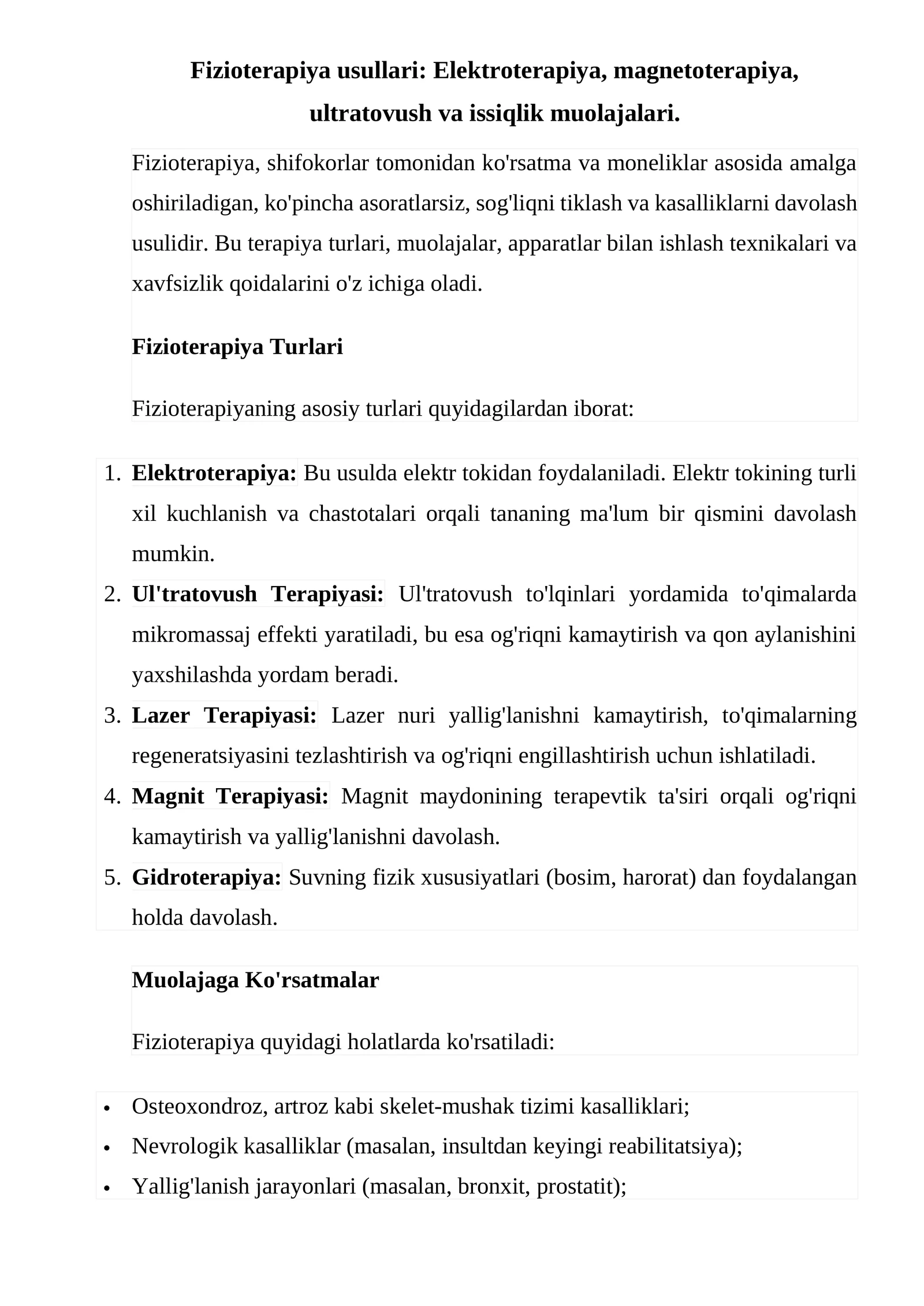 Fizioterapiya usullari 1