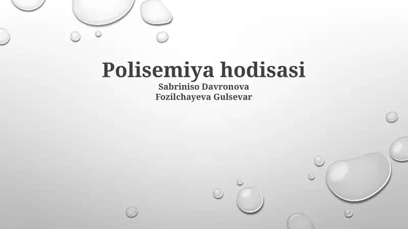 Polisemiya hodisasi 1