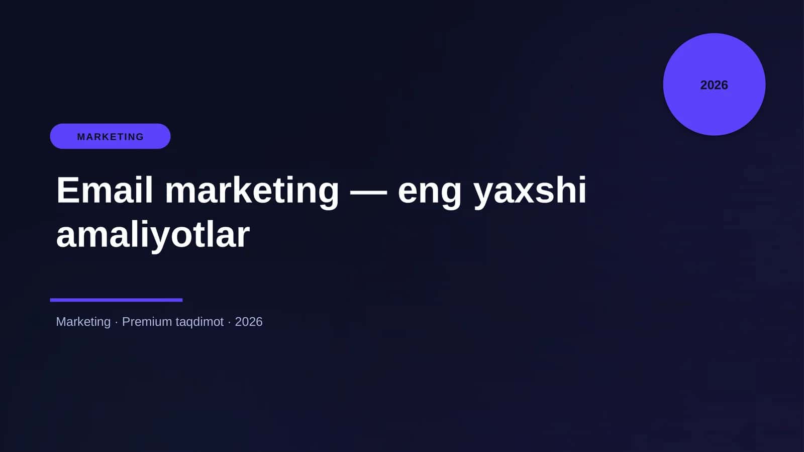 Email marketing — eng yaxshi amaliyotlar 1