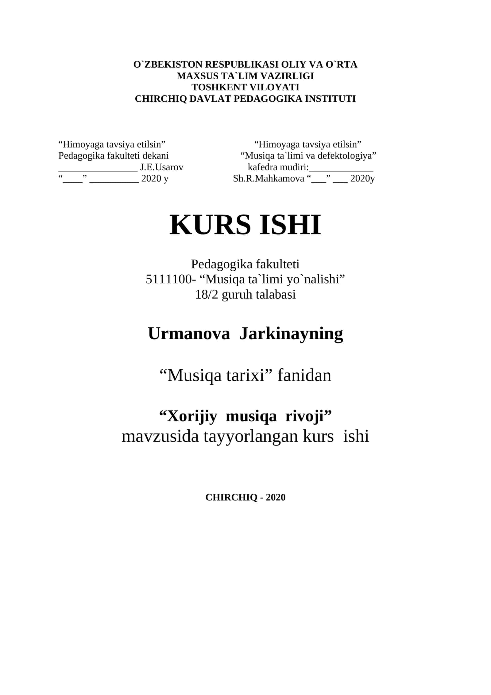 Xorijiy musiqa rivoji 1