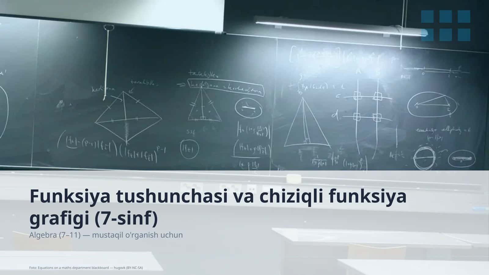 Funksiya tushunchasi va chiziqli funksiya grafigi (7-sinf) 1