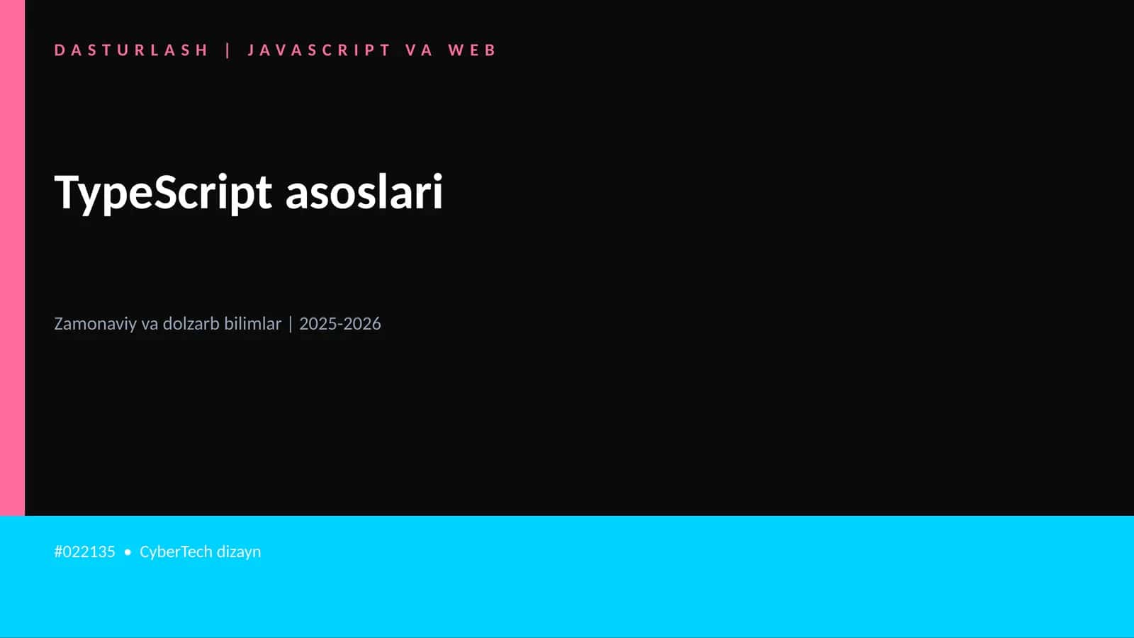 TypeScript asoslari 1