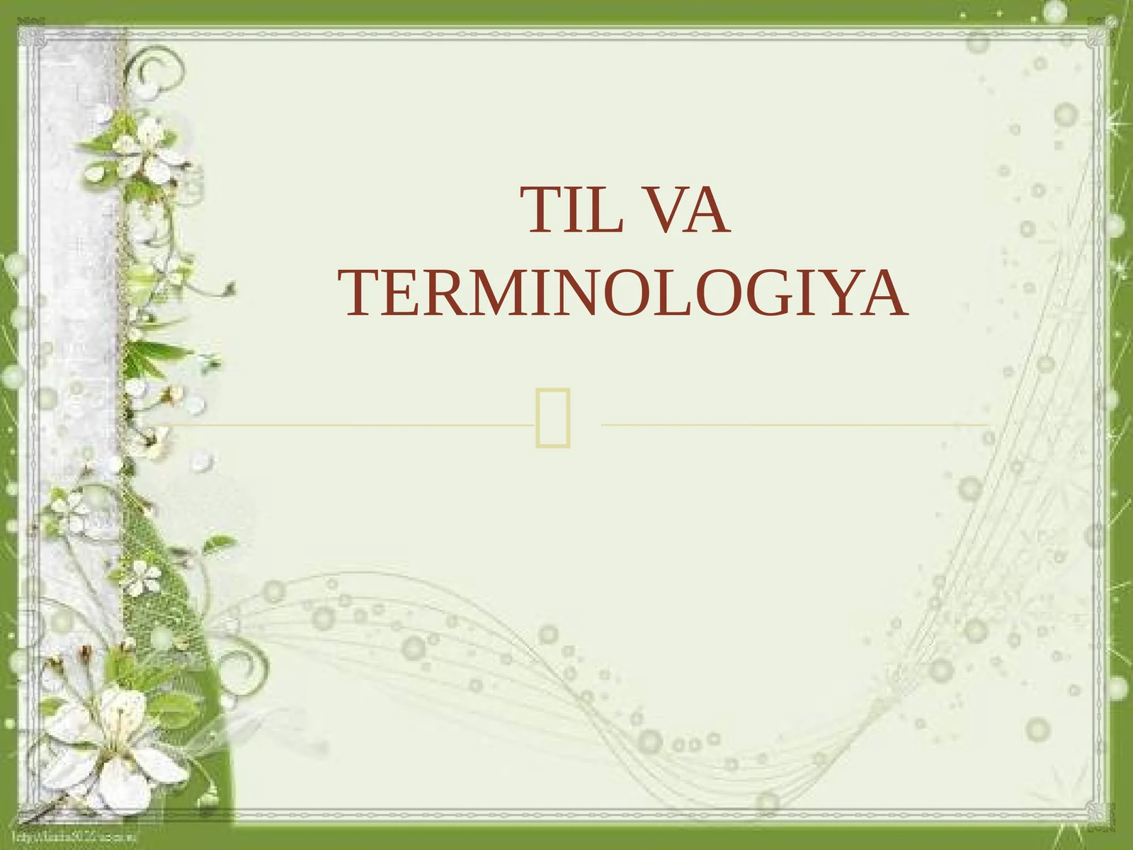TIL VATERMINOLOGIYA 1