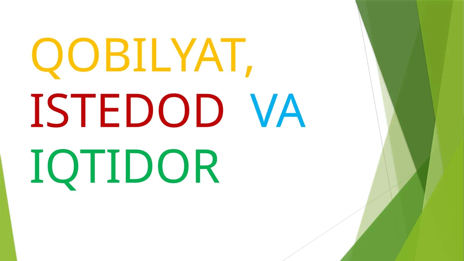 QOBILYAT,  ISTEDOD  VA  IQTIDOR 1