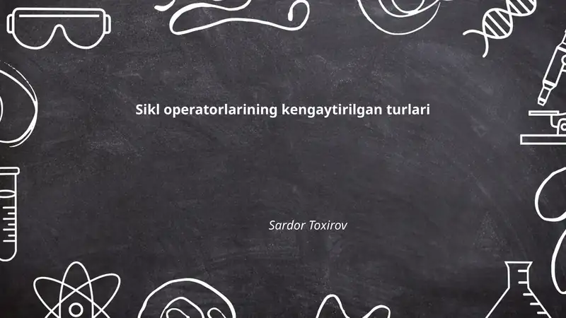 Ichma-ich sikl operatorlari 1