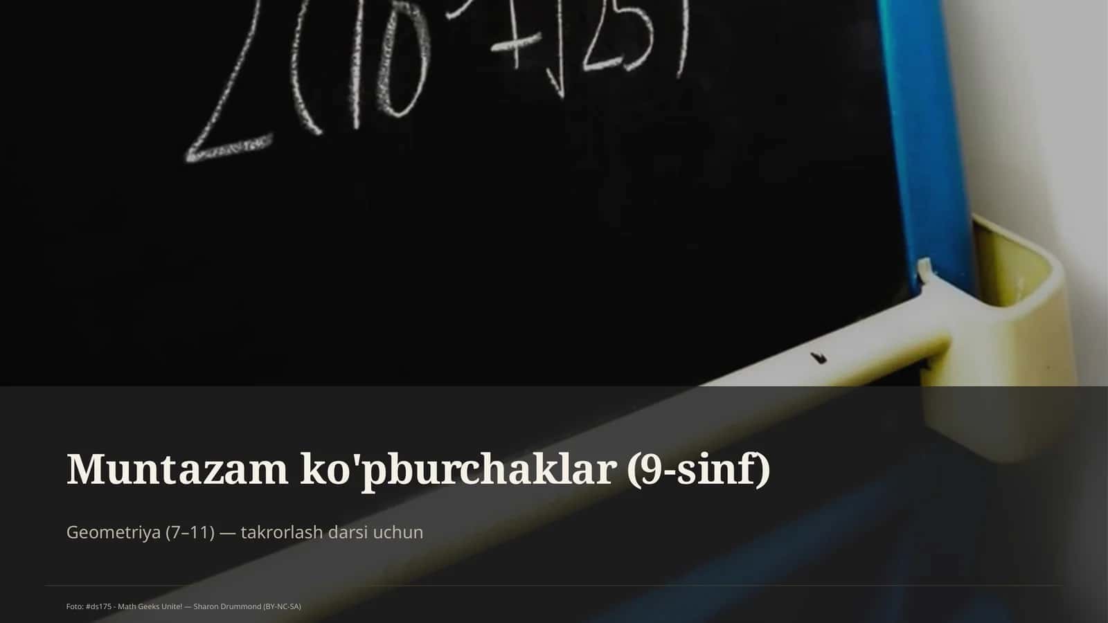 Muntazam ko'pburchaklar (9-sinf) 2