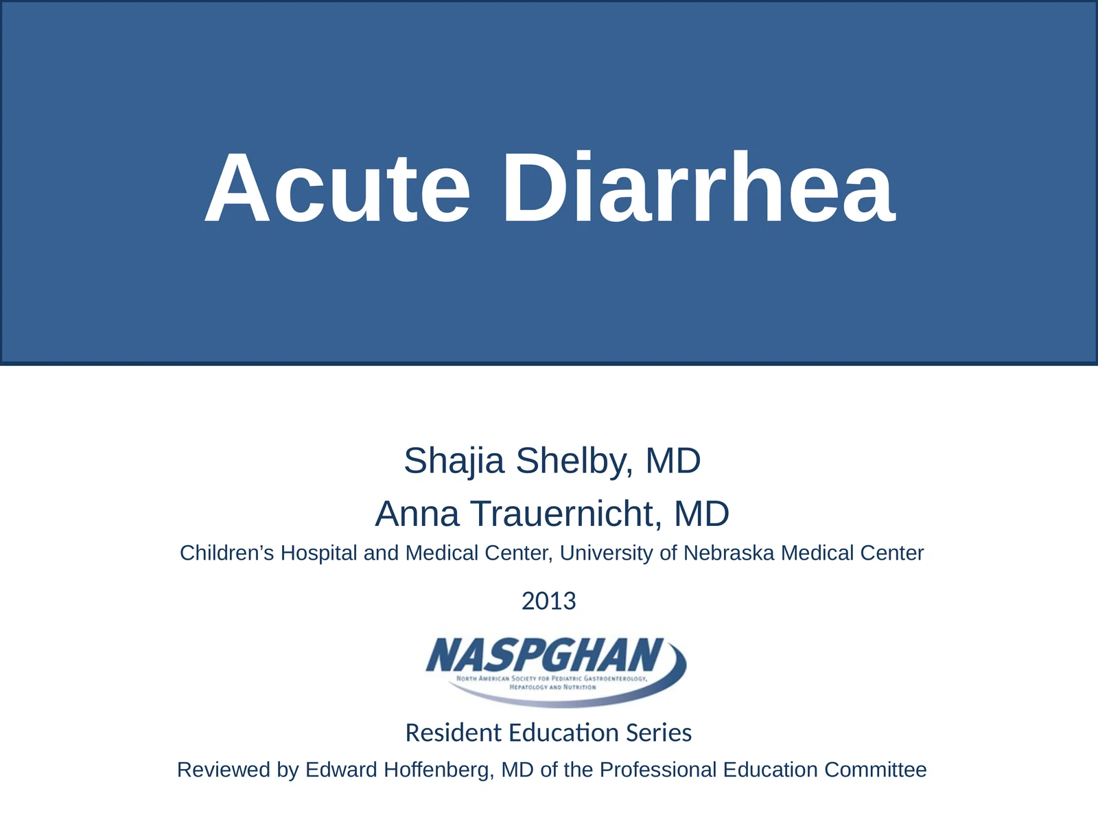 Acute Diarrhea 1