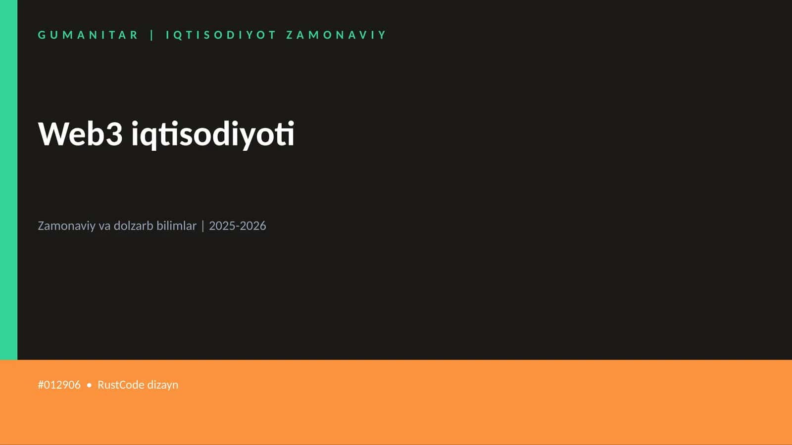 Web3 iqtisodiyoti 1