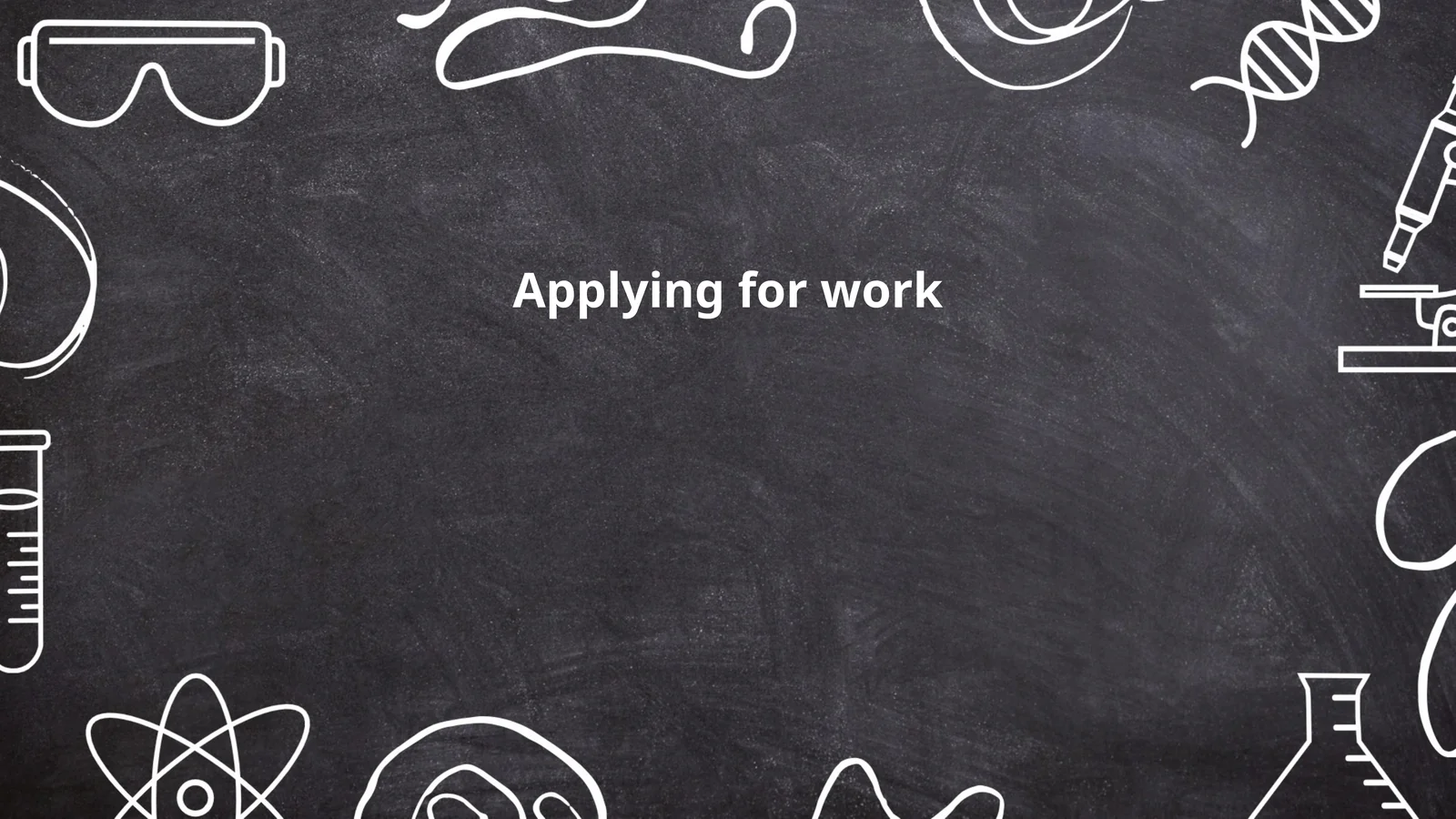 Applying for work 1