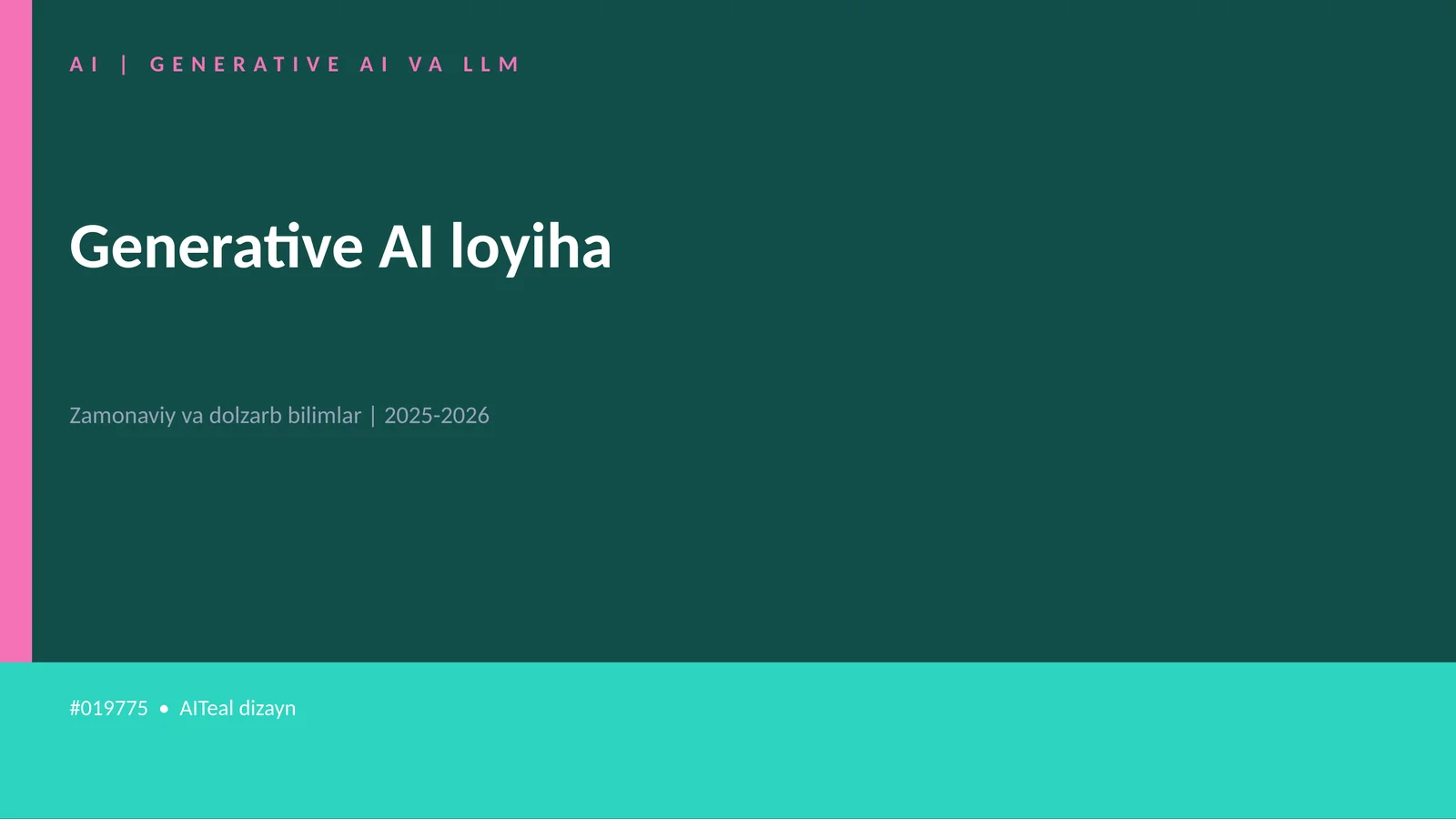 GENERATIVE AI VA LLM 1