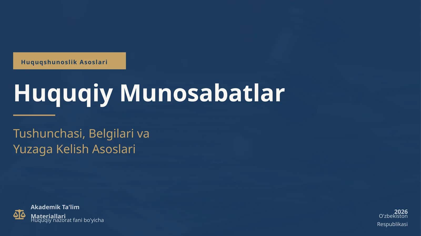 Huquqshunoslik Asoslari 1
