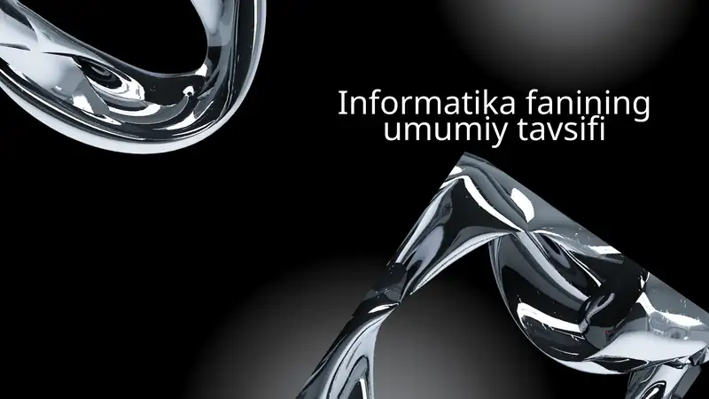 Informatika fanining umumiy tavsifi 1