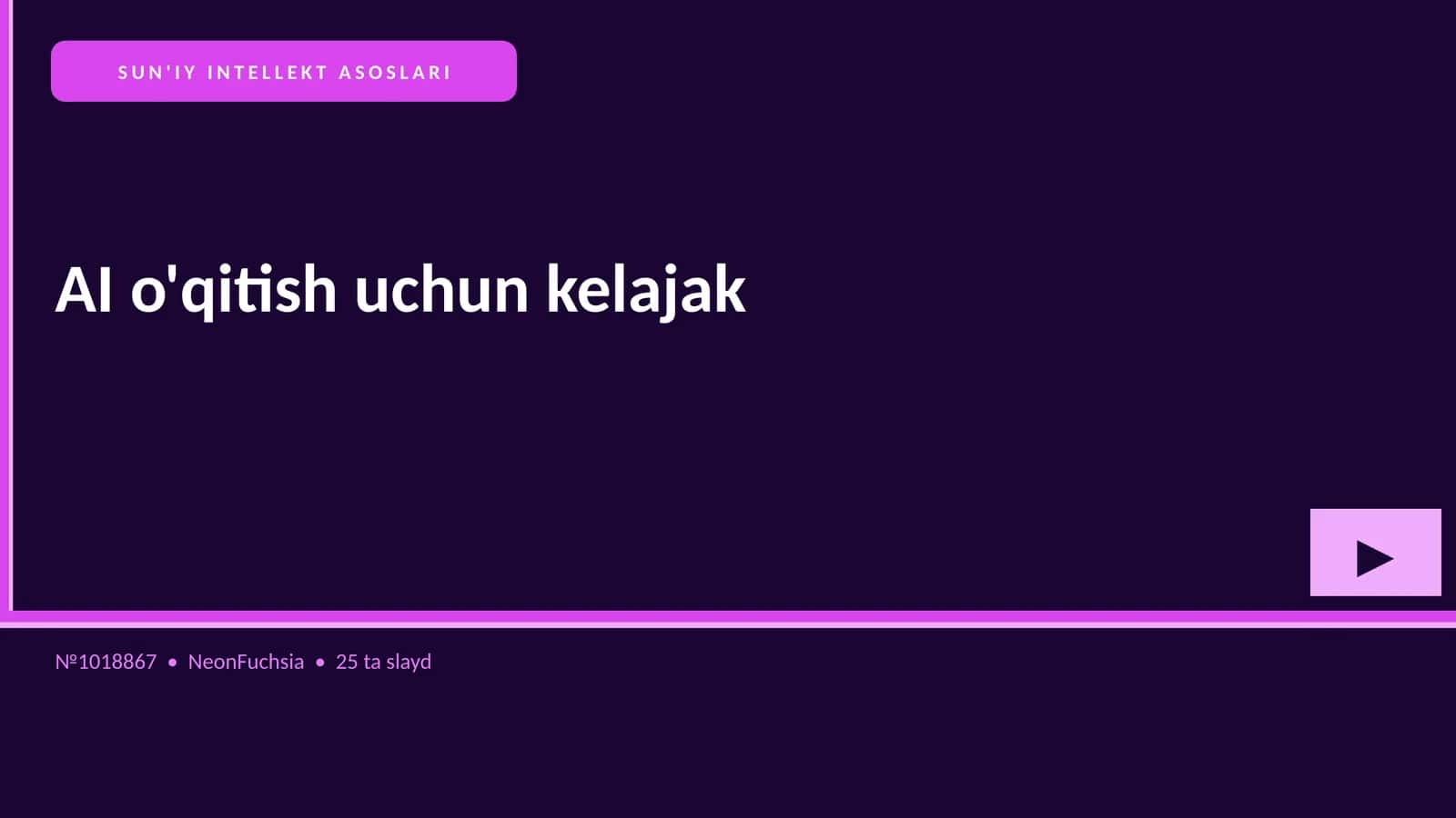 SUN'IY INTELLEKT ASOSLARI 1