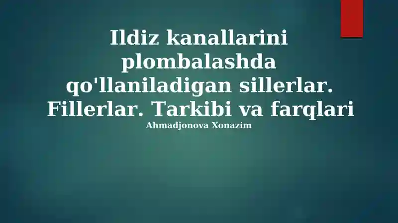 Root kanal sealerlari