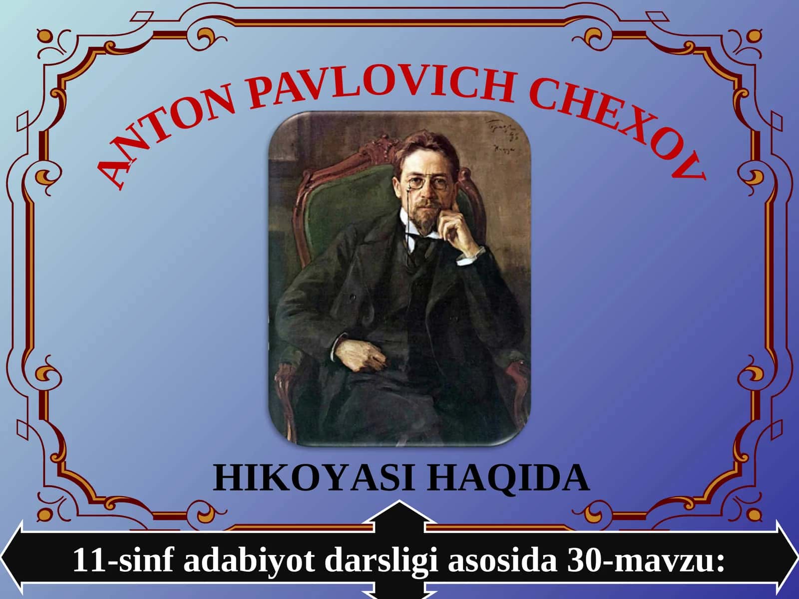ANTON PAVLOVICH CHEXOV HIKOYASI HAQIDA 1