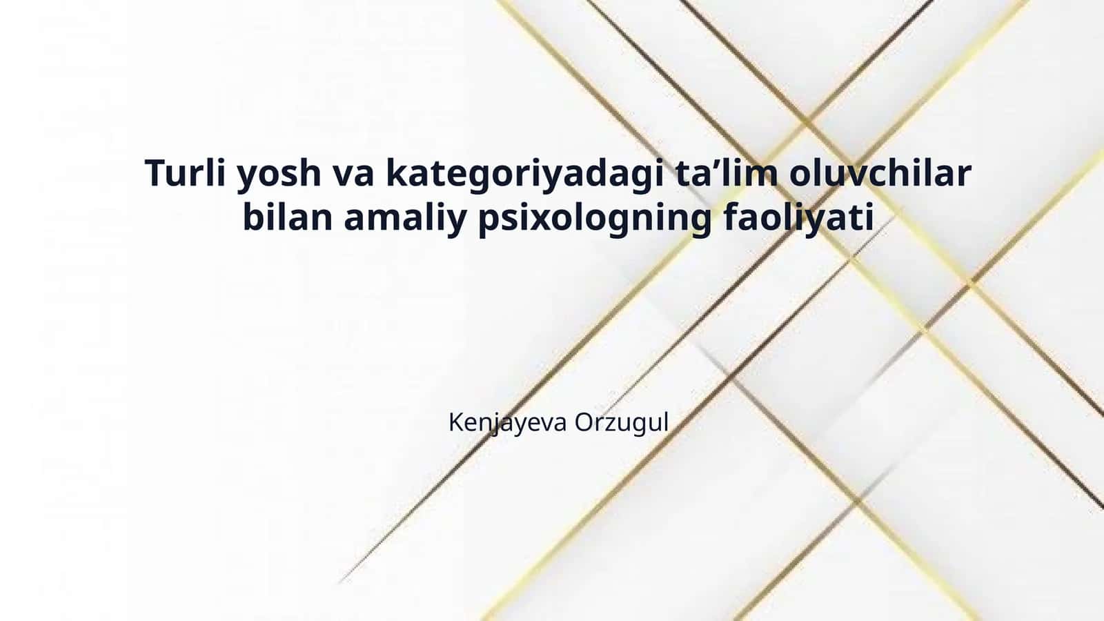 Turli yosh va kategoriyadagi taʼlim oluvchilar bilan amaliy psixologning faoliyati 1