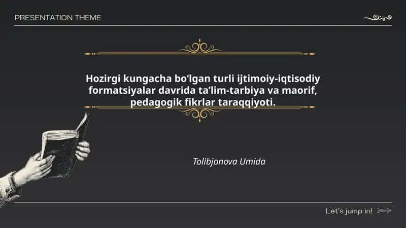 Ilk jamiyatlarda ta’lim-tarbiya va maorifning shakllanishi va pedagogik qarashlar 1
