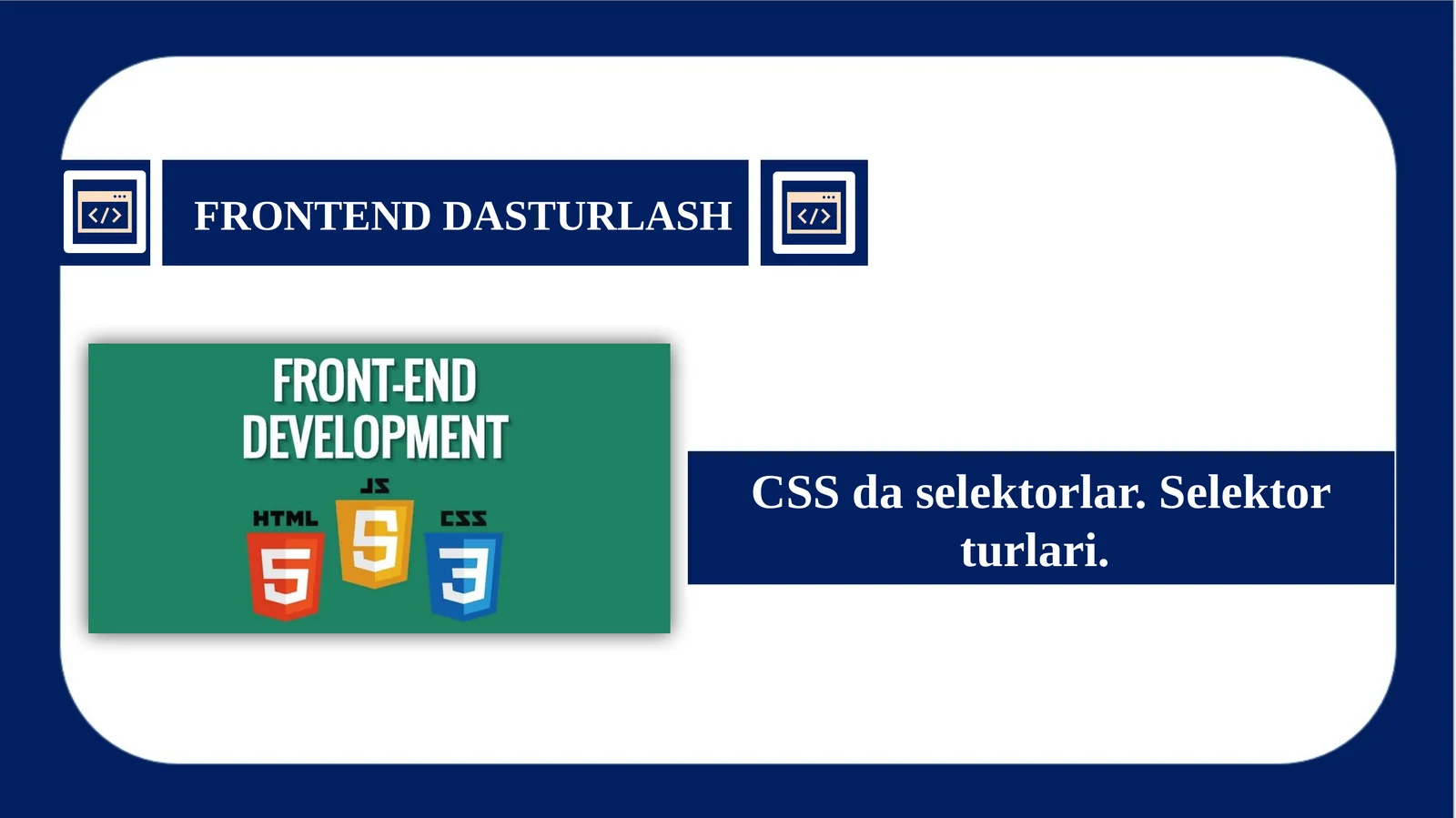 CSS da selektorlar 1