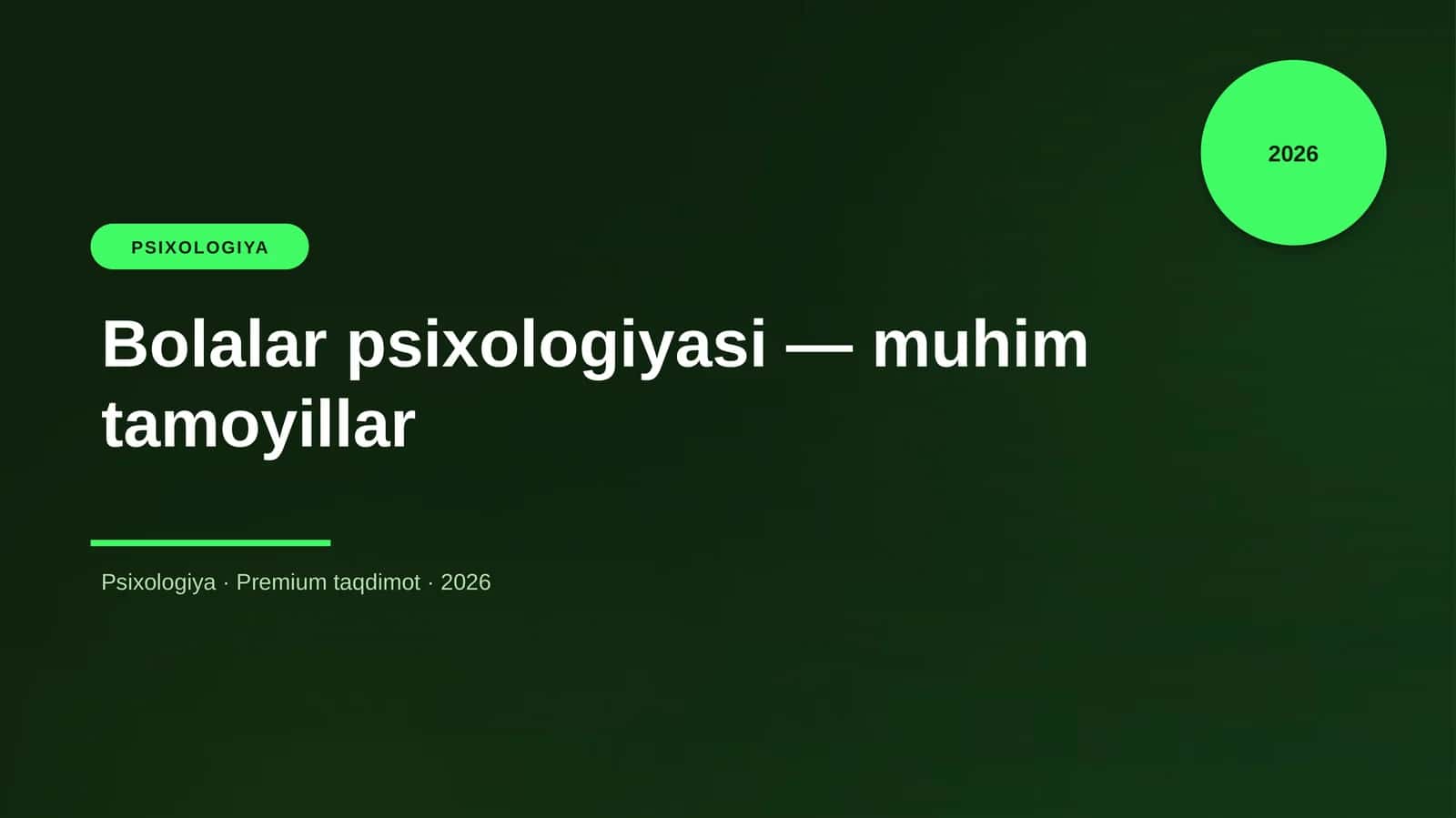 Bolalar psixologiyasi — muhim tamoyillar 1