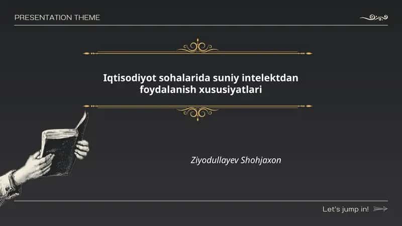 Sun'iy intelekt va iqtisodiyot: asosiy tushunchalar 1