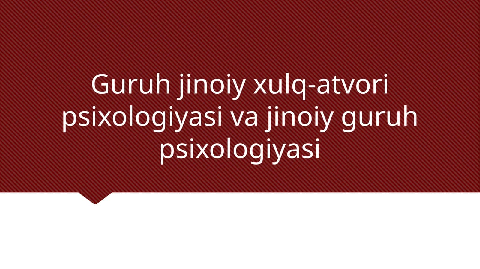 Guruh jinoiy xulq-atvori psixologiyasi va jinoiy guruh psixologiyasi 1