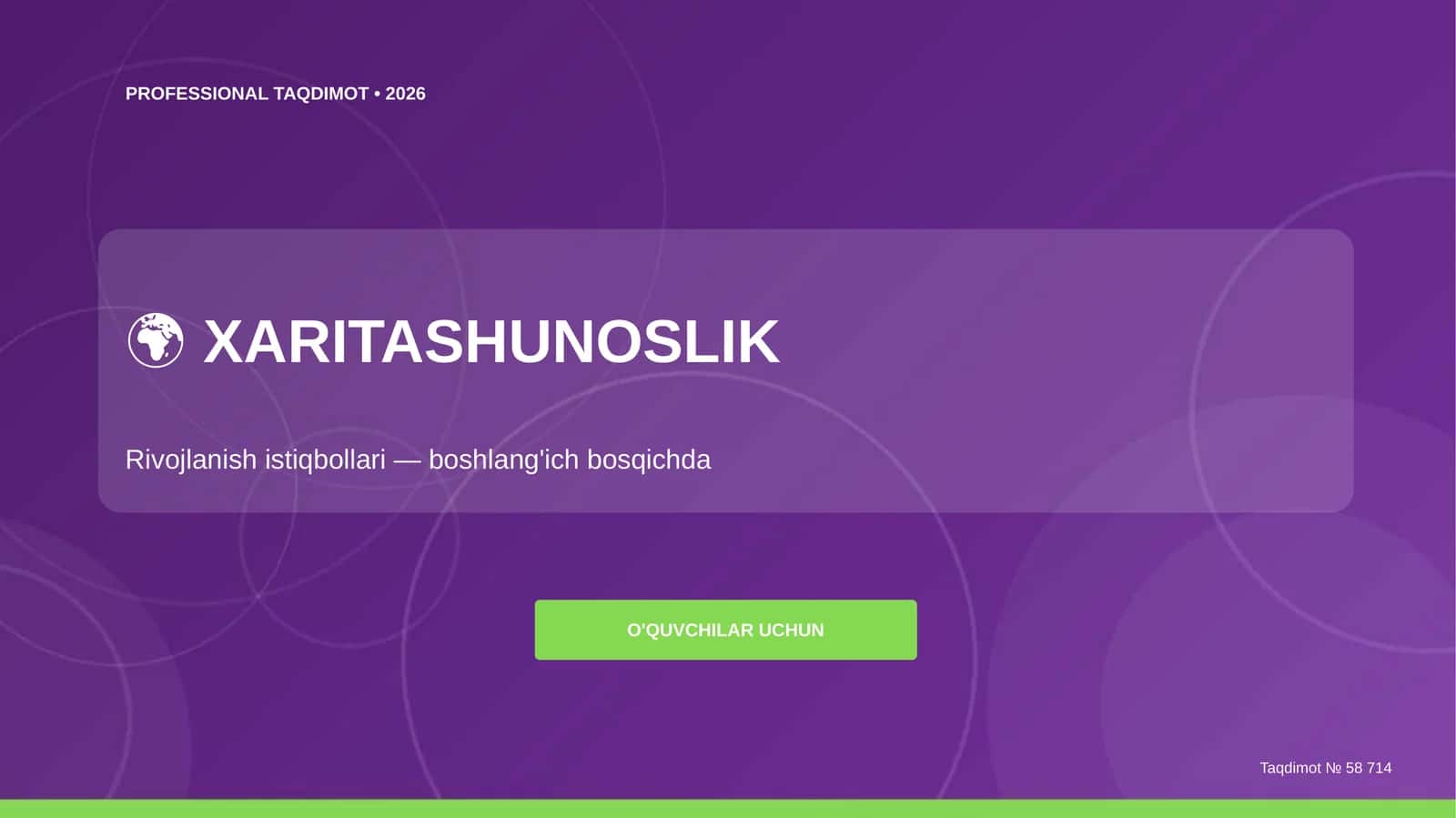 Xaritashunoslik - Professional Taqdimot 1